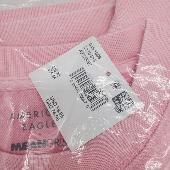 American Eagle x Mean Girls Crew Neck Sweatshirt | On Wednesday We Wear Pink - Picture 5 of 10